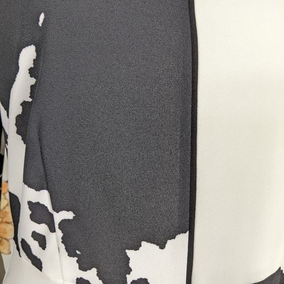 Alfani - Black and white color block cow print dress 6 - Picture 7 of 7